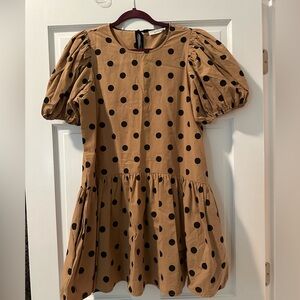 Polka Dot Puff Sleeve Dress